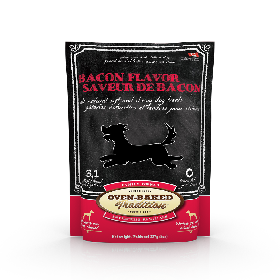 OVEN BAKED TRADITION DOG TREAT BACON 227 G (8 oz)