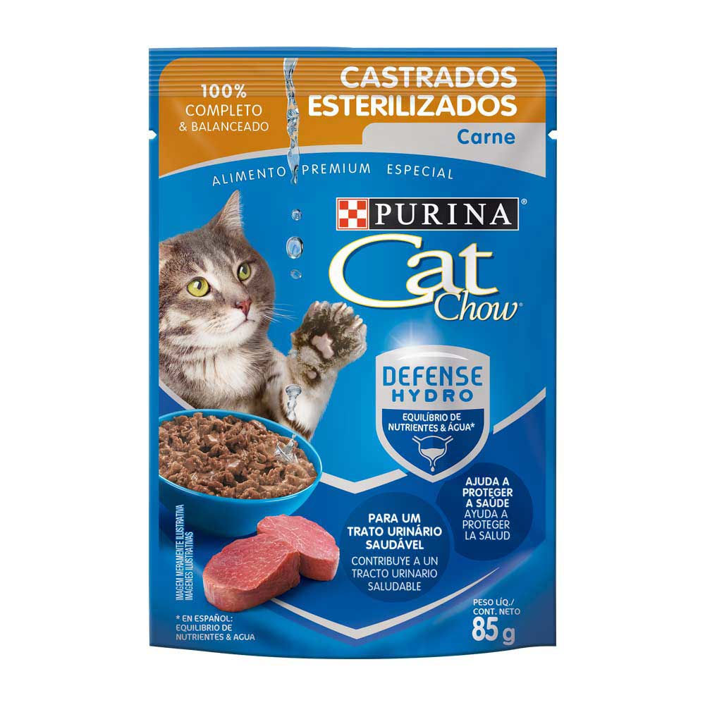 Cat Chow Adulto Esterilizados Carne Pouch 85 gr